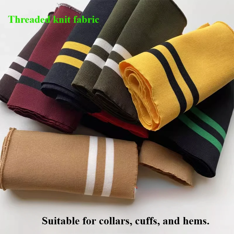 

Tricot knit cuffs, collar, fabric elasticity, spiral fabric, baseball suit clothing, zipper, extended hem, elastic edge