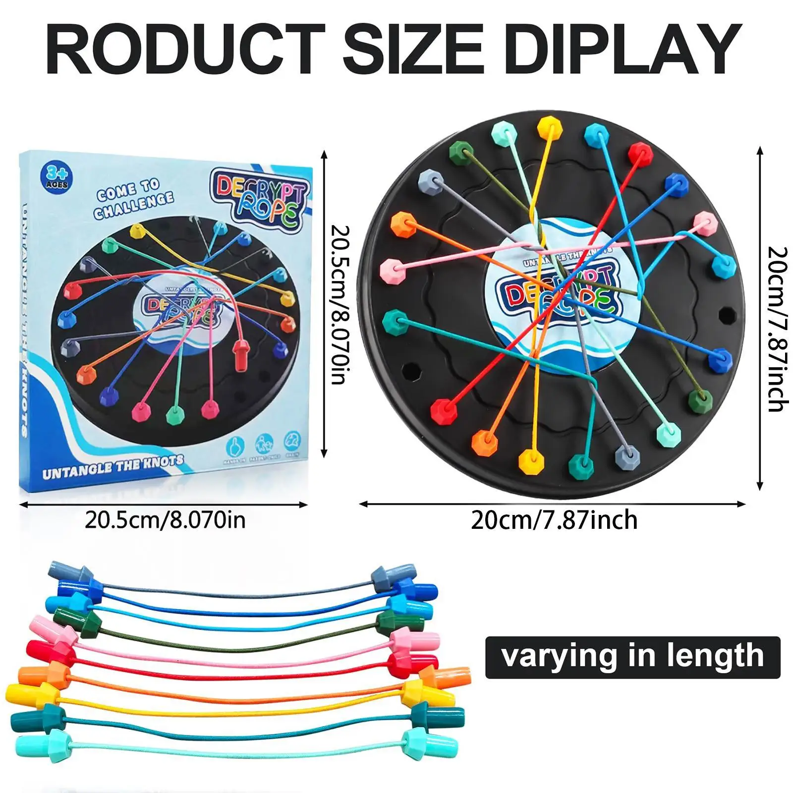 ロープのもつれを解くおもちゃ ロープパズル チャレンジおもちゃ 脳戦略 インテリジェンス