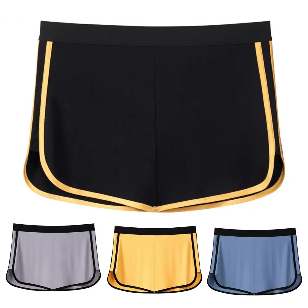Bóxer de talla grande para hombre, forro triangular, cintura elástica, doble capa, ropa interior suave y cómoda, calzoncillos 3 en 1, culottes, pantalones cortos Apro
