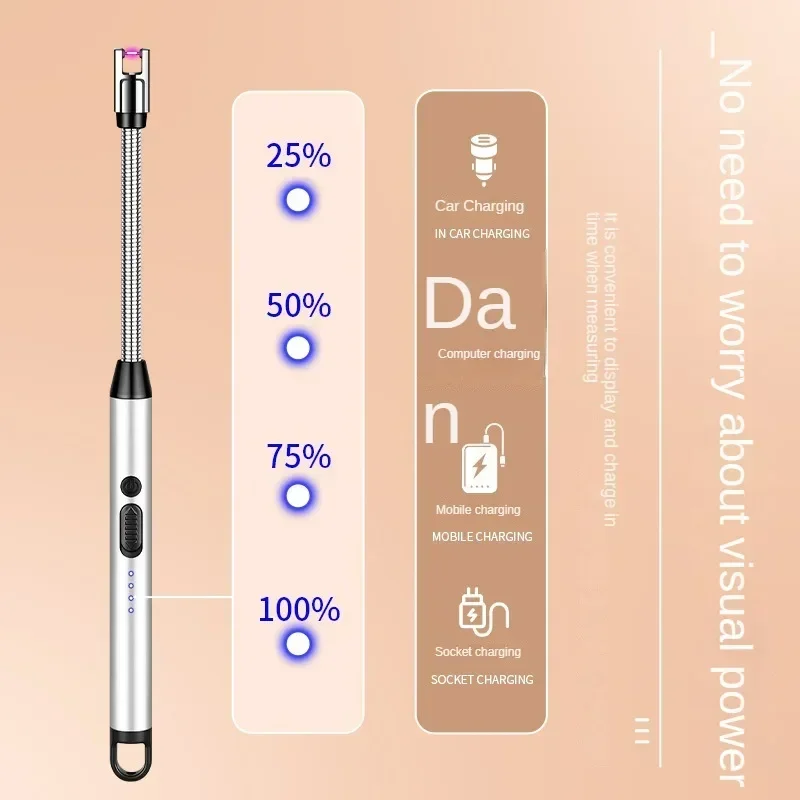 Hot Touch accendino ad arco a impulsi senza fiamma tipo-C fornello a Gas ricaricabile stufa infuocata pistola di accensione a Gas naturale accessori