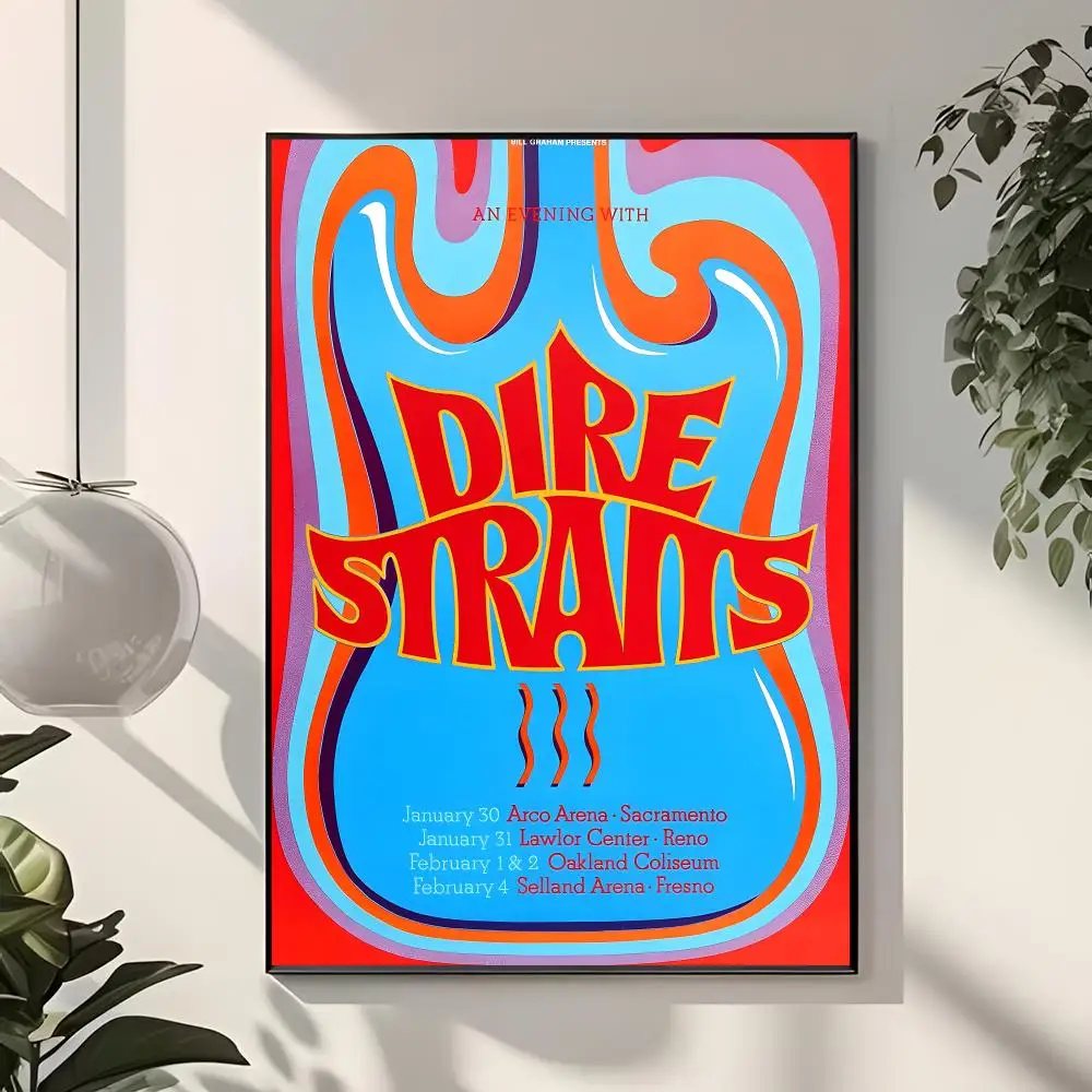 Rock Band Dire Straits Poster Modern Home Decor & Interior Design | Wall Art Collection