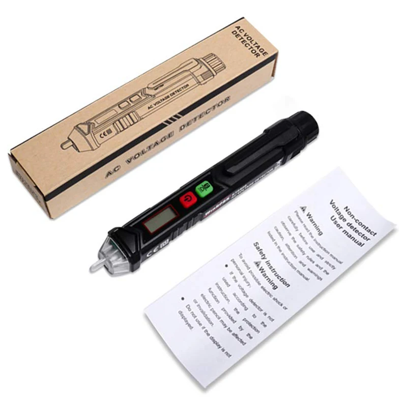 A04I Intelligent Voltage Detector Non-Contact Ac Voltage Tester Pen Shaped Detector With Sound And Light Alarm