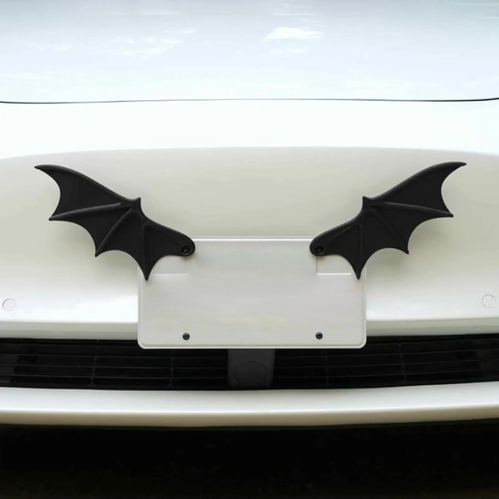 License Plate Bat Decor Halloween Easy Installation Accessories Automotive Decoration Creative License Plate Decoration Acrylic