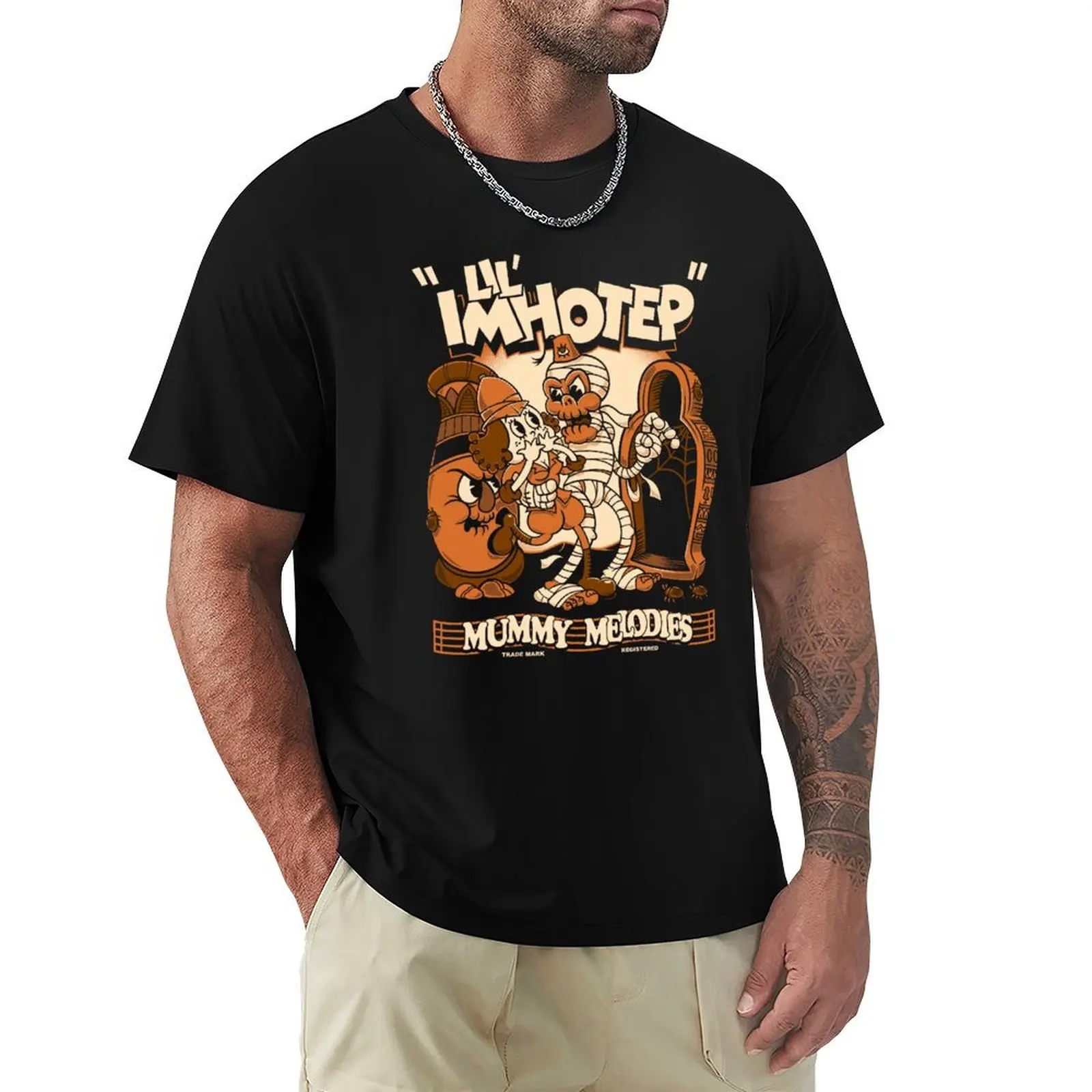 

Halloween Lil Imhotep - Vintage Cartoon Mummy - Creepy Cute Monster T-Shirt blanks custom shirt mens graphic t-shirts