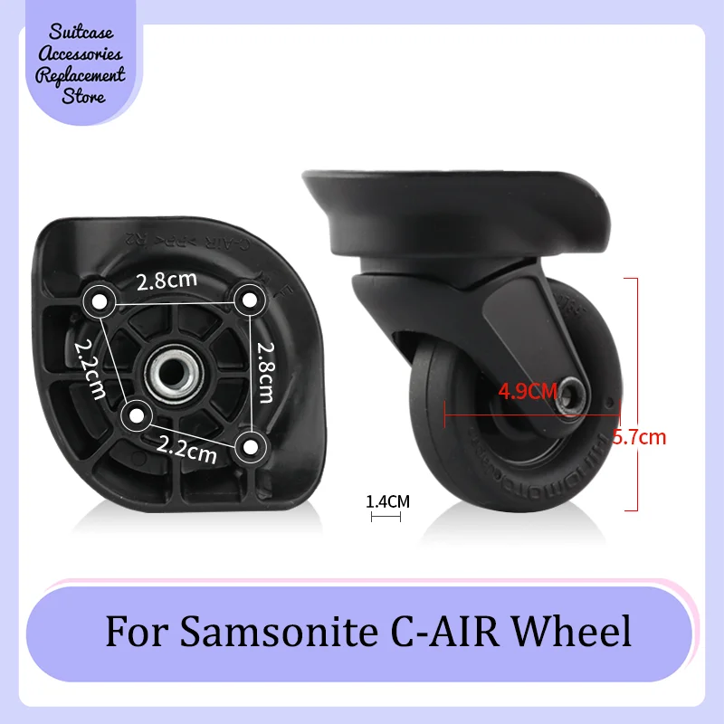 

For Samsonite C-AIR Smooth Silent Shock Absorbing Wheel Accessories Wheels Casters Universal Wheel Replacement Suitcase Rotating