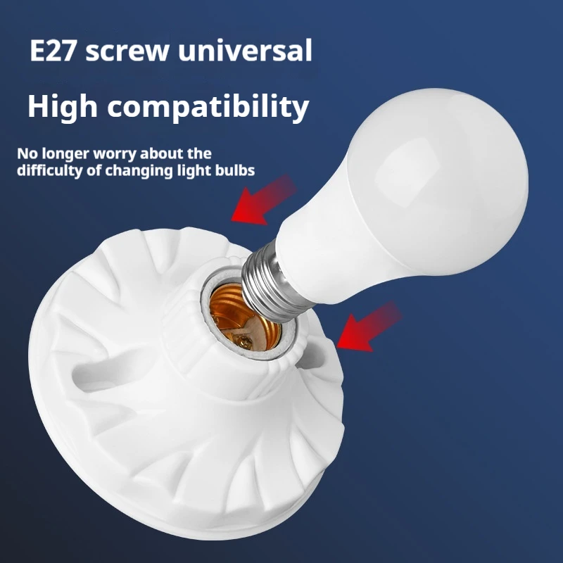 E27 Screw Ceramic Head Ceiling Type Engineering Household LED Bulb Thread Waterproof Socket Glued Wood Lamp Holder