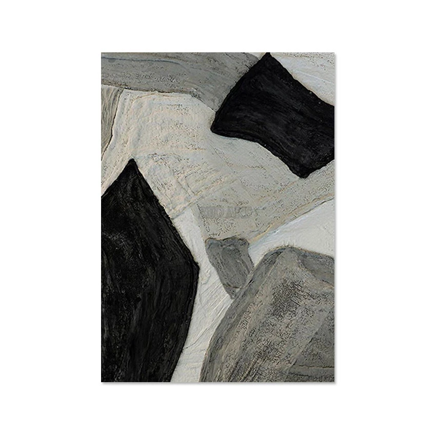 

Ручная роспись абстрактной живописи Настенные гобелены, большой серый акриловый дизайн, произведения искусства темного цвета на холсте, панель для показа отеля