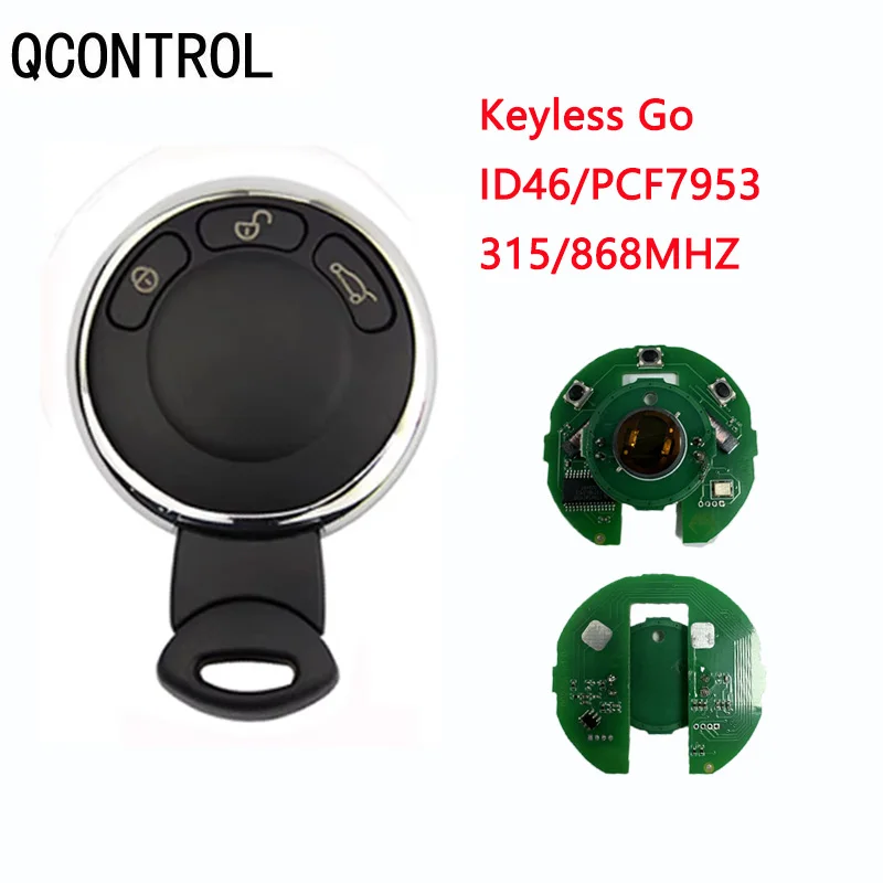 

QCONTROL 5WK49331 ID46 Chip 315/868MHz Keyless Go Car Remote Key For BMW MINI Cooper R56 R57 R60 R61 315/868MHZ