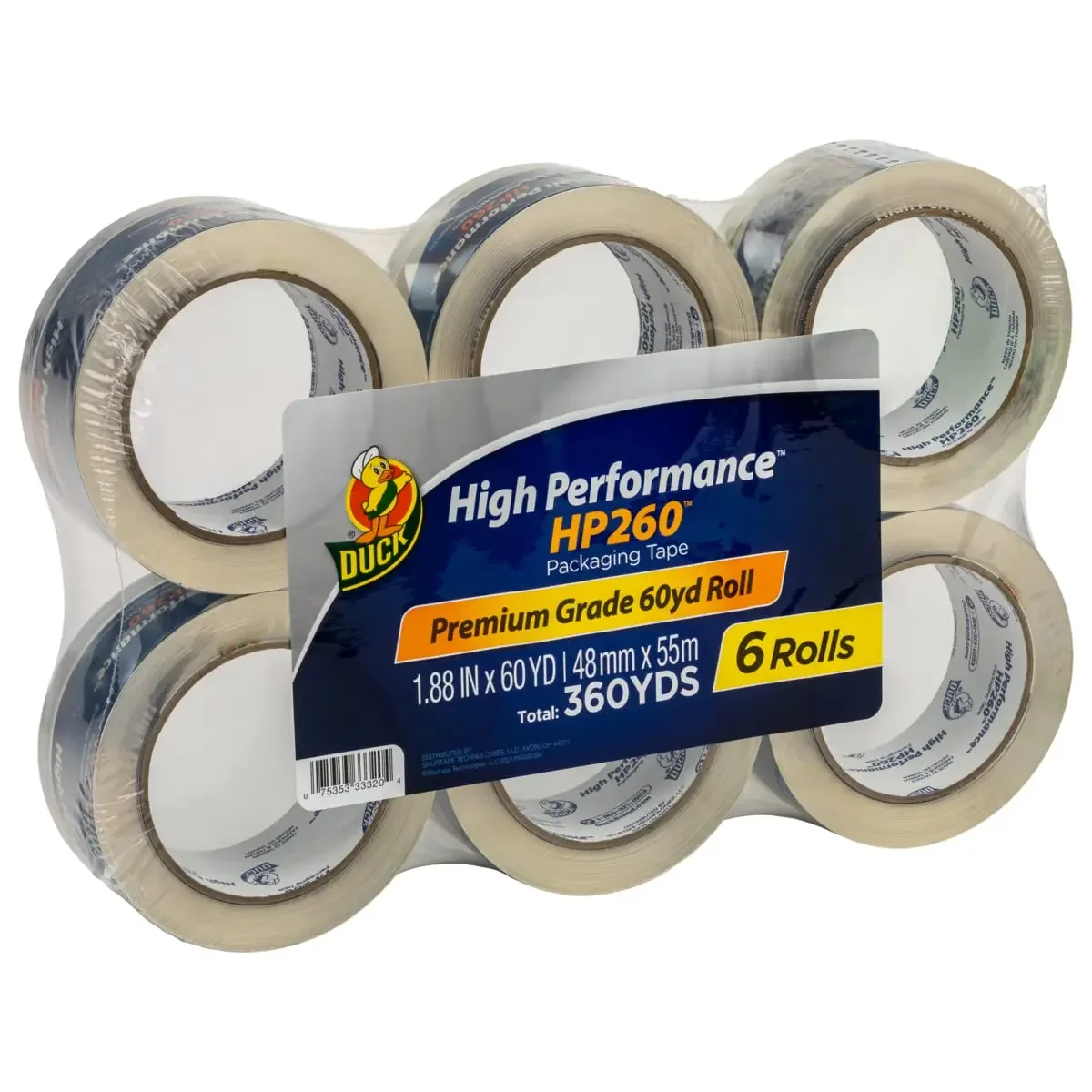 Clear Packing Tape Refills 6 Rolls - Strong Adhesive for Shipping Moving Mailing & Storage Boxes with 3" Core 1.88" x 60 Yards