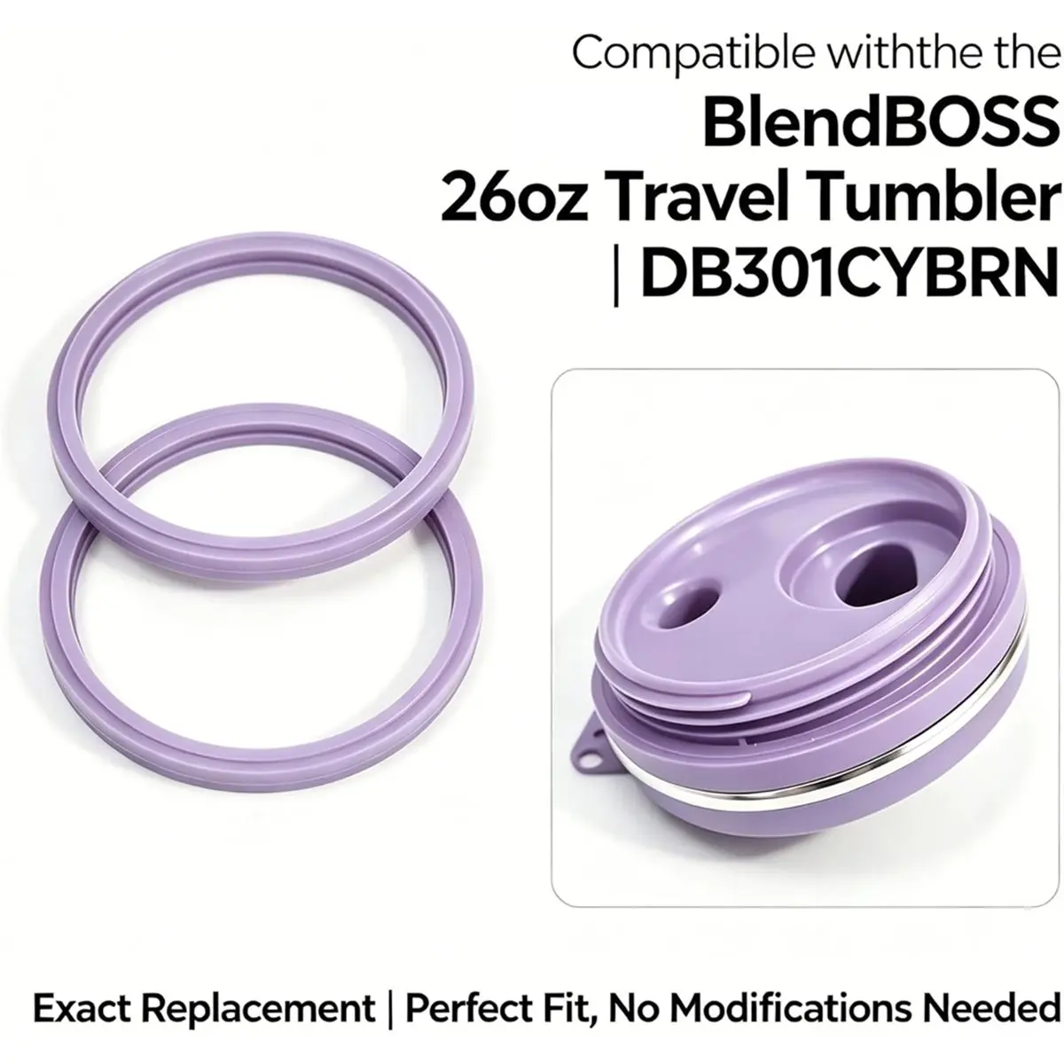 THANKYOU Replacement Silicone Gasket Seal Rings Straw Kit for Blender DB301/DB351 Leak-Proof Sealing Rings B