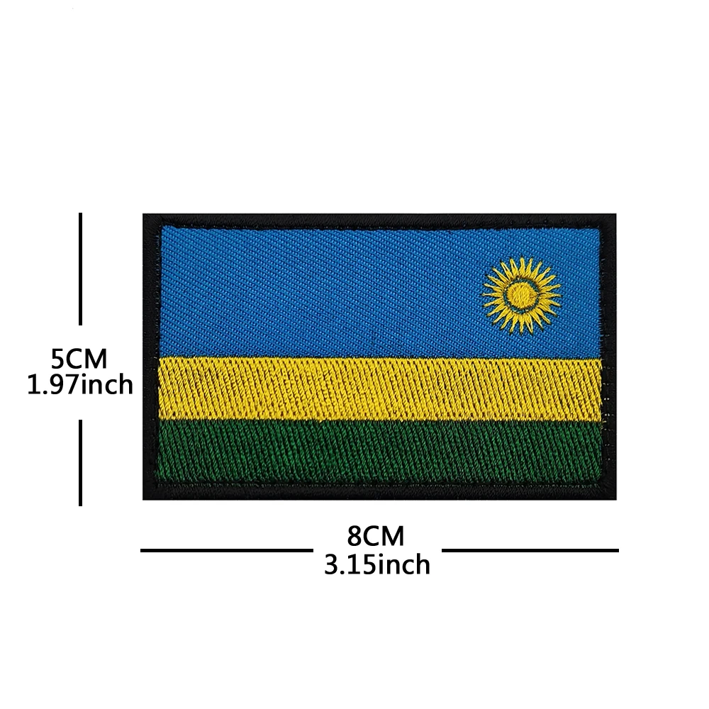 العلم الأفريقي التكتيكية المعنويات شارة زي حقيبة الظهر قبعة الملحقات التصحيح تشاد ، أوغندا ، جنوب أفريقيا ، رواندا ، كوت دي العاج #6