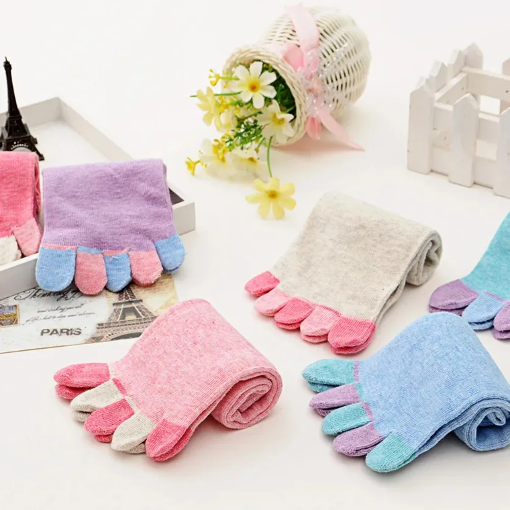 Candy Colors Five Finger Socks Casual Cute Individual Breathable Women Toe Socking Party Birthday Gift Women Socks Calcetines 양말