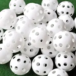 10Pcs Golf Balls Elastic Safety PE Perforated Have Hole Golf Training Aids Golf Practice Balls Тренировочный Мяч Для Гольфа