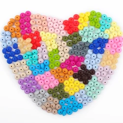 50pcs Silicone Lentil Beads 12mm Abacus Focal Spacer Beads DIY Necklace Bracelet Pendant Accessories For Jewelry Making