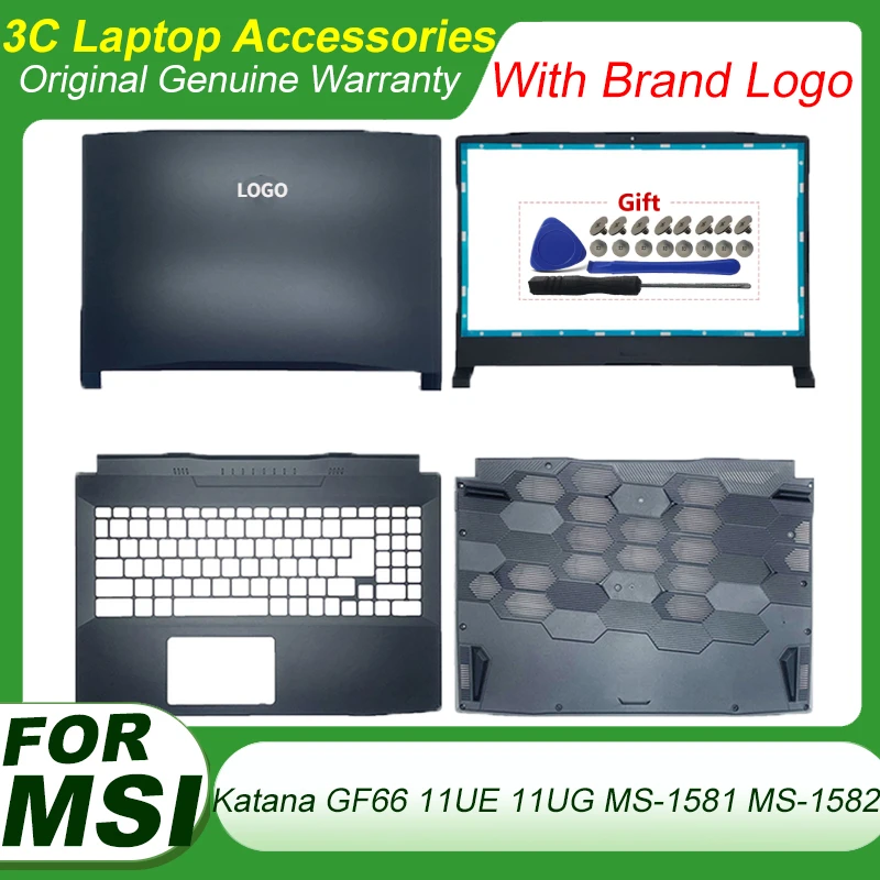 NEW For MSI Katana GF66 11UE 11UG MS-1581 MS-1582 Rear Lid TOP laptop LCD Back Cover/Front Bezel/Palmrest Upper/BOTTOM CASE