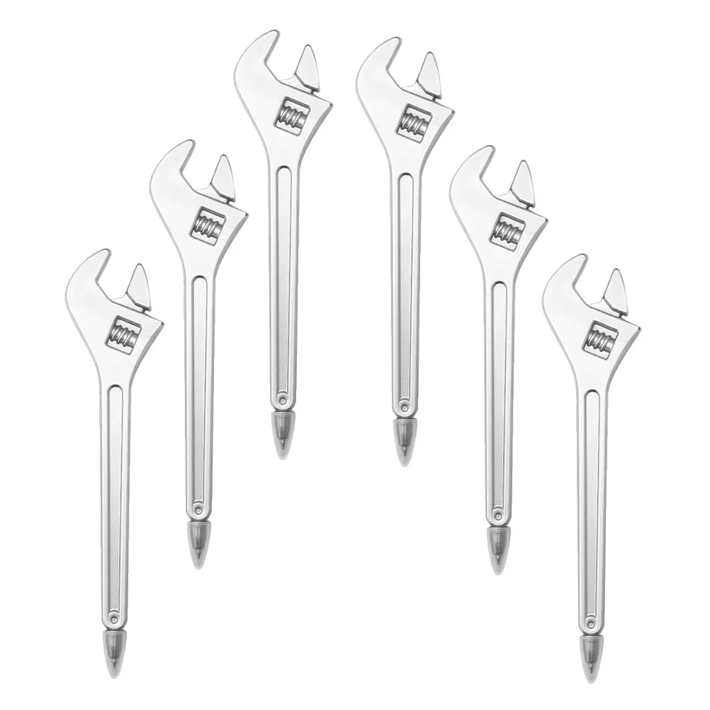 

6Pcs Wrench Shaped Ballpoint Pens Novelty Students Stationery Creative Pens for Note Taking Party Gifts Smooth Writing