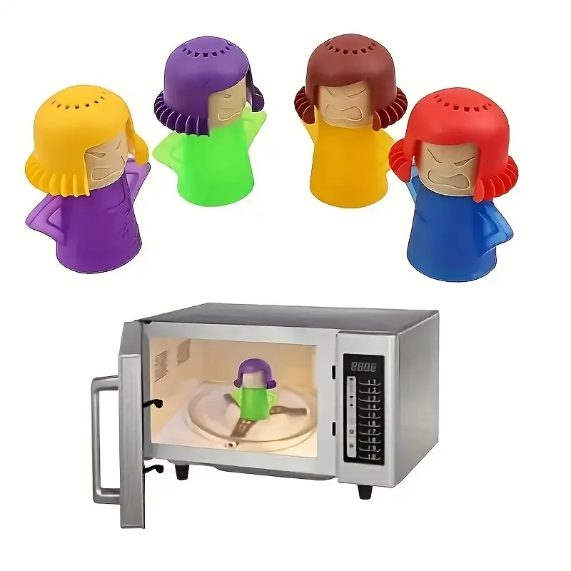 1Pc Angry Mom Kitchen Cleaning Brush Oven Microwave Steam Cleaner Refrigerator Easily Removes Grease and Stains Cleaning Tool
