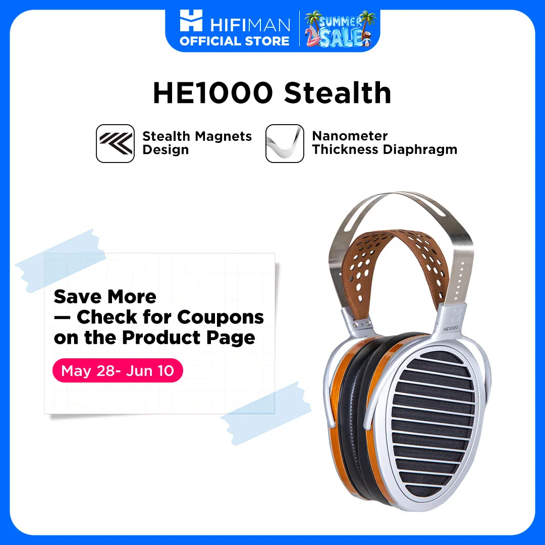 HIFIMAN HE1000 Stealth Magnet Planar Magnetic Full-Size Over-Ear