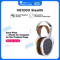 HIFIMAN HE1000 Stealth Magnet Planar Magnetic Full-Size Over-Ear Open-Back Hi-Fi-Kopfhörer in Referenzqualität für Audiophile