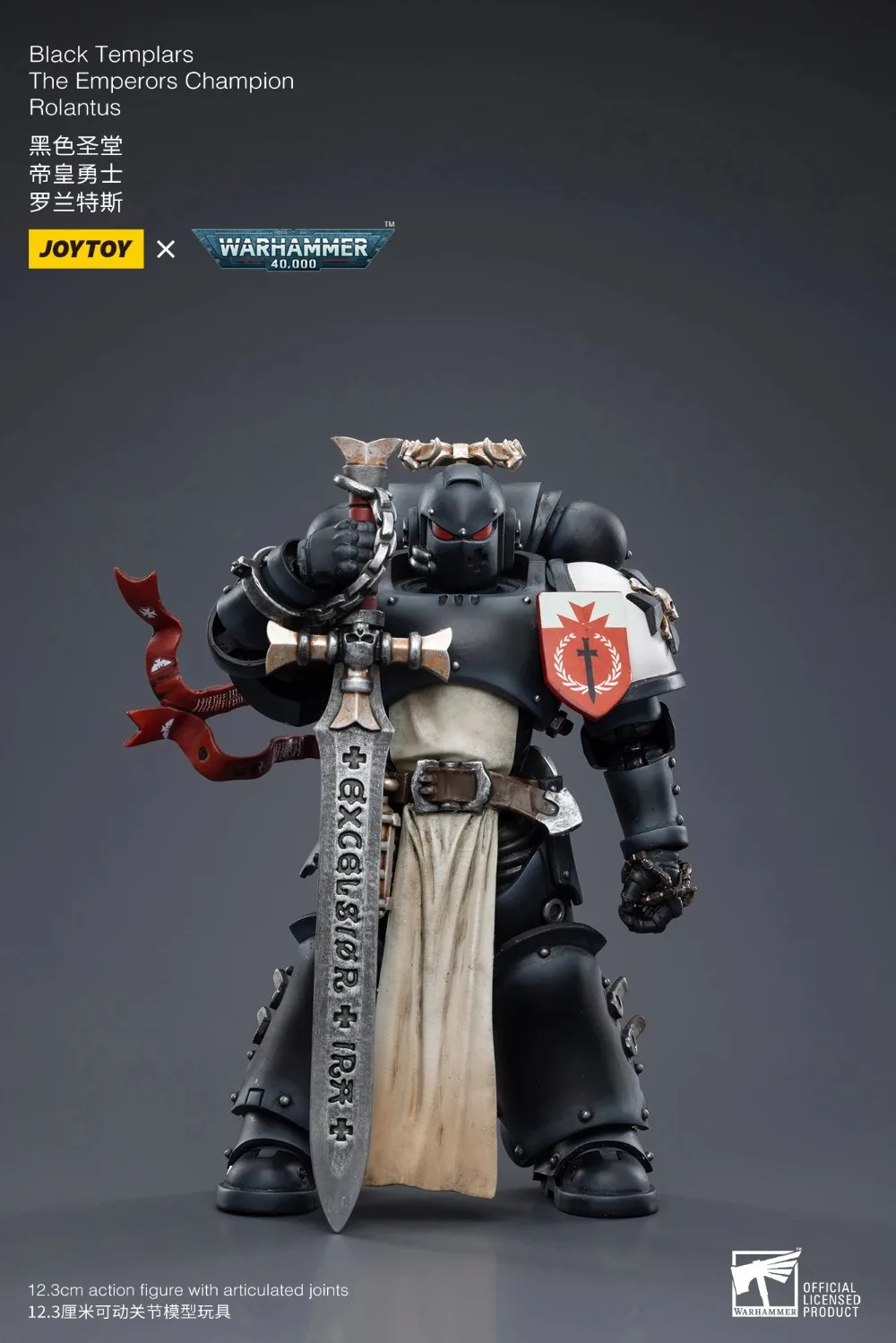 

Фигурка JOYTOY 1/18 (3 шт./компл.) 40K Black Templar Trio в наличии Коллекция Военная модель