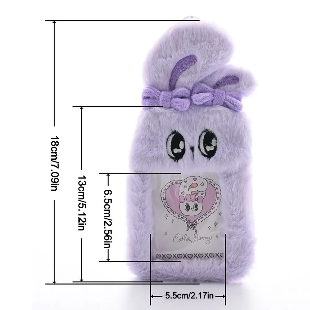 キーホルダー付きフォトアルバムぬいぐるみカードホルダーバッグペンダントクレジットIDバスカードケースカード保護スリーブカードコレクションオーガナイザー