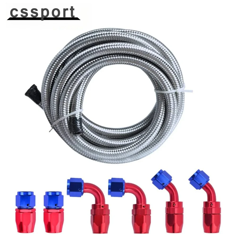 

Универсальный 12 футов плетеный топливный шланг из нержавеющей стали 10AN CPE комплекты фитингов для топливной масляной линии для топливных систем метанол