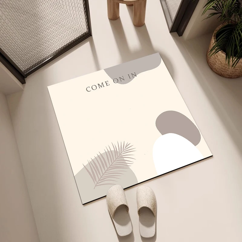 

Square Batoom Mat Silicon Dinosaur Anti-Slip Kitchen Floor Carpet Absorbent Home Use Door Mat Simple Sle Easy to Clean