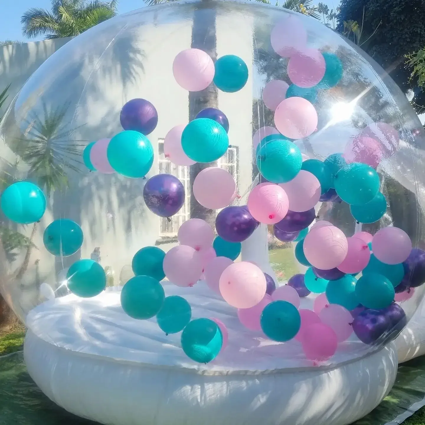 Kids Party Balloons Fun House Giant Clear Inflatable Crystal Igloo Dome Bubble Tent Transparent