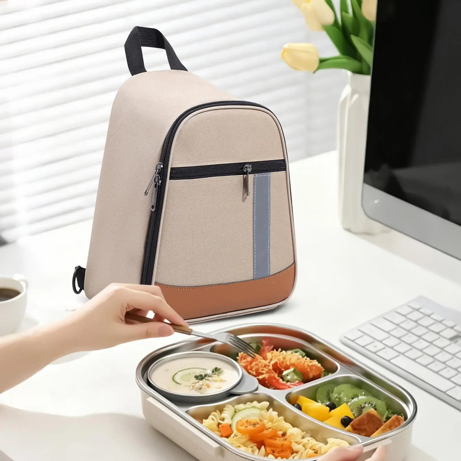 

Многоразовая сумка для обедов большой вместимости, контейнер для хранения еды для взрослых, детей, женщин, мужчин, для работы, путешествий, пикников, кемпинга