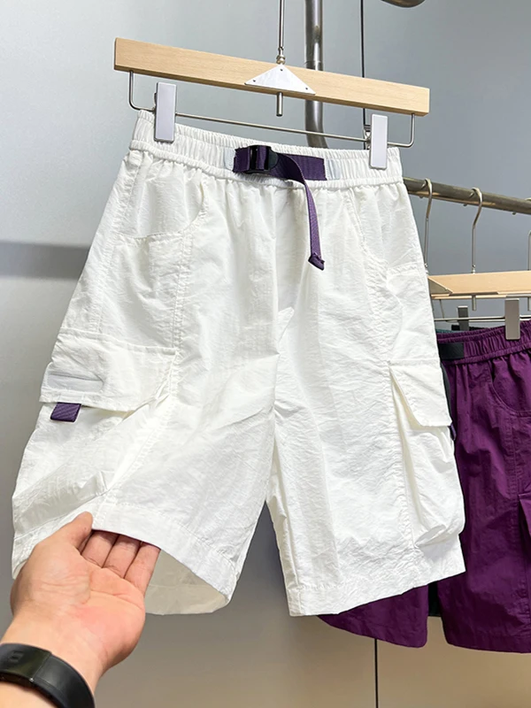 

New 2025 American Functional Sle Men's orts Light Brown Casual Qui Dry Versatile Summer Five-Quarter Length Workwear