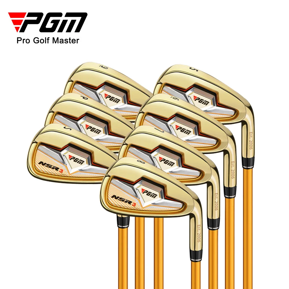 

PGM NSR3 Men Stainless Steel Golf Clubs R/S Iron Ultra-light Right Hand Professional Practice Pole Angle Adjustable 7pcs