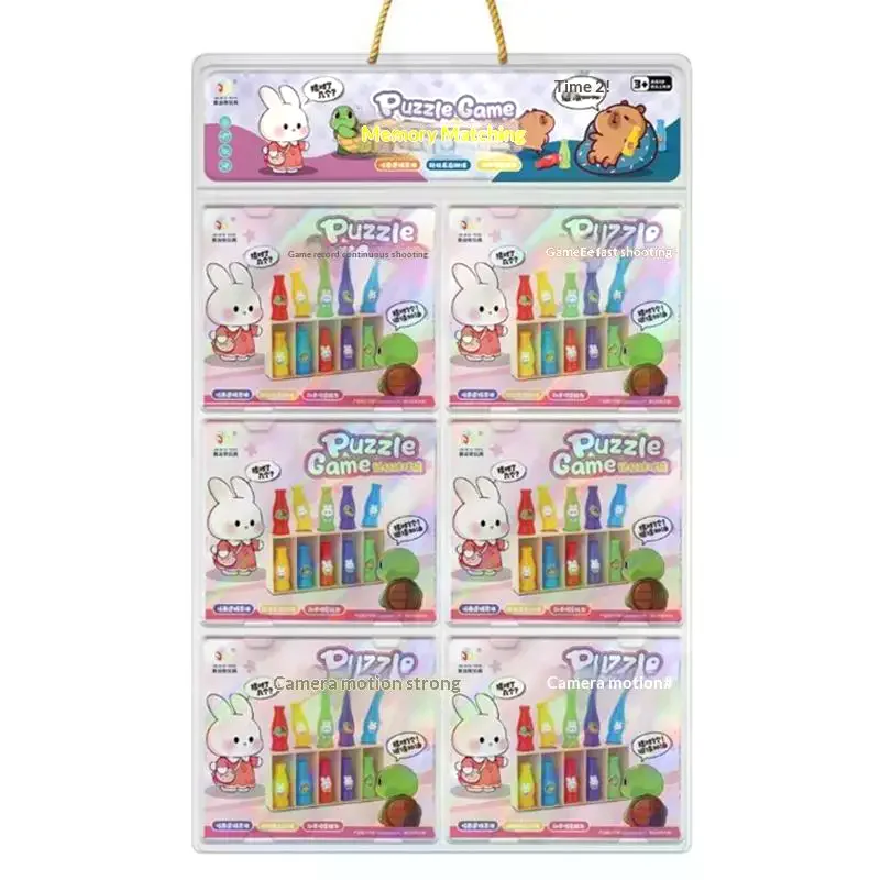 لعبة ألغاز مطابقة لزجاجة الذاكرة لسطح المكتب للأطفال، لعبة تفاعلية بين الوالدين والطفل #2