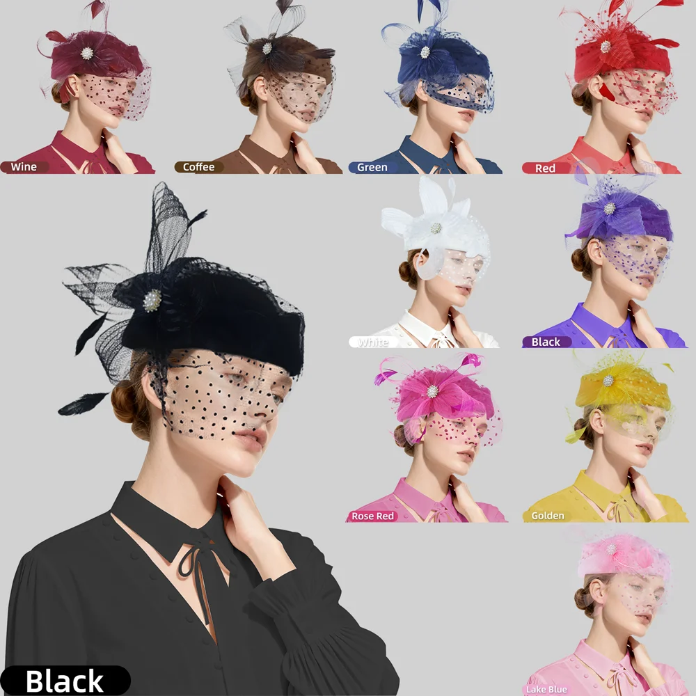 Topi Fascinator Bulu Pengantin - Women Formal Wear Hijab ulasan dan harga