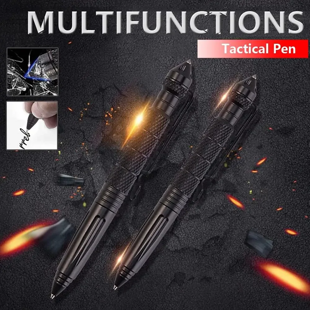 Tool Pens Multi-functional Pen Tactical Tungsten Steel Rotating Unisex Pen Window Glass Metal Ballpoint Multifunctional
