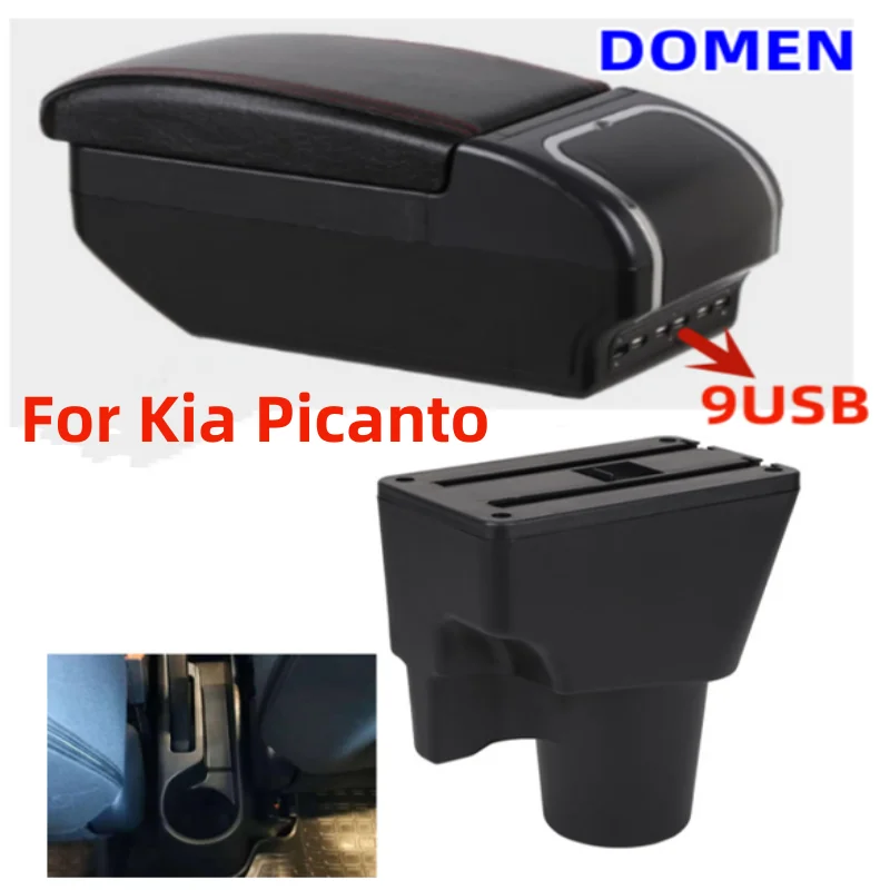 For Kia Picanto Armrest Box Picanto3X-Line Universal Car Central Armrest Storage Box Modification Accessories