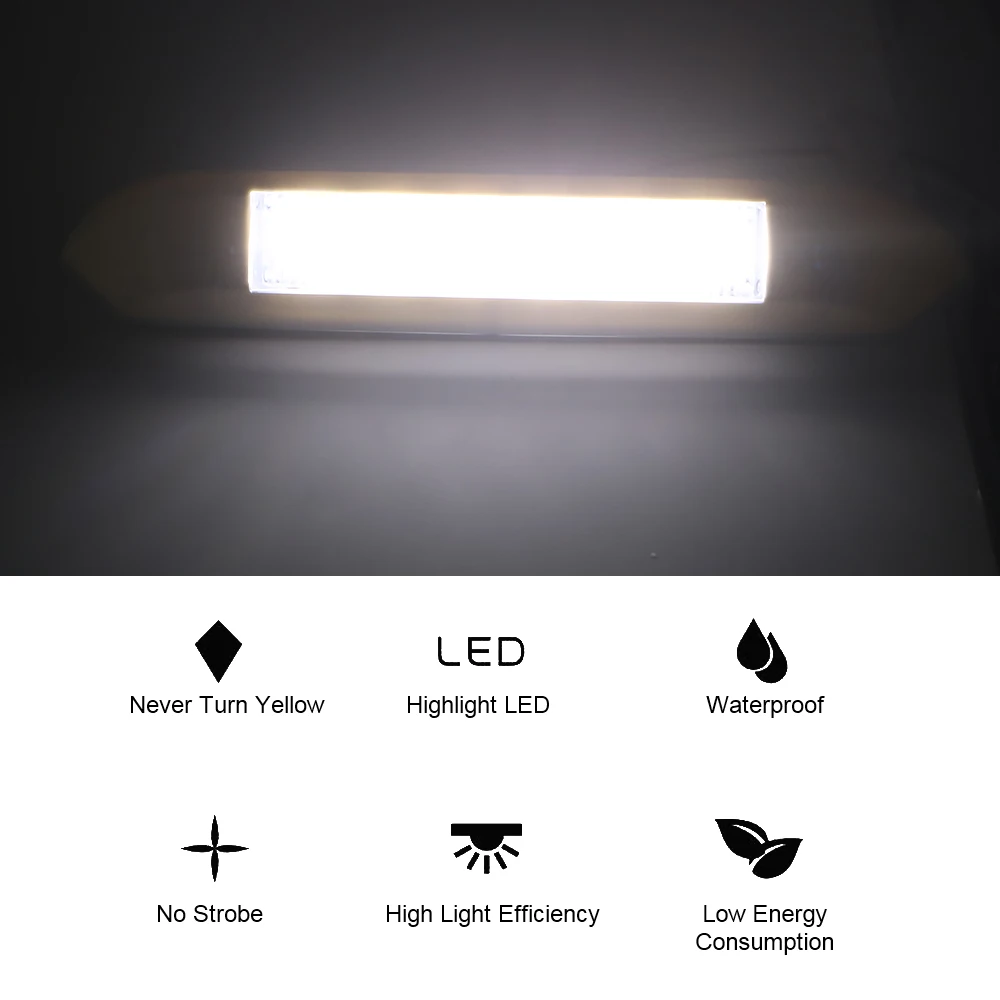 Accesorios para coche, toldo LED, luz para porche, autocaravana, Interior, impermeable, lámparas de pared de 12V para RV, Van, Camper, remolque