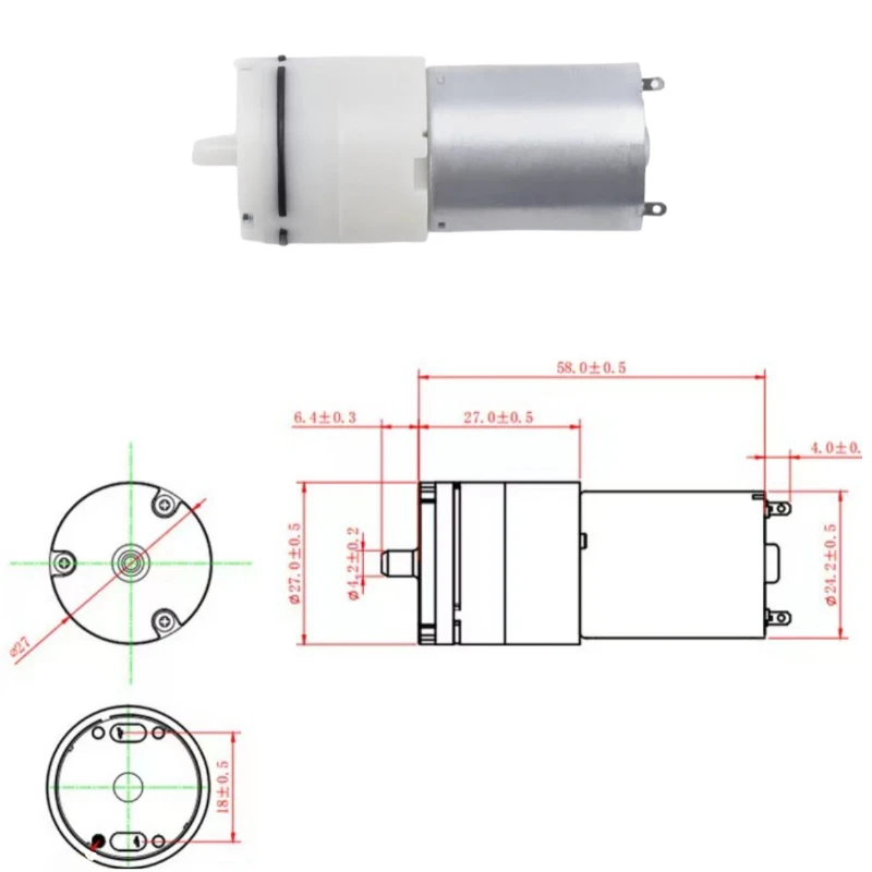 12V Mini Air Pressure Pump Aquarium Well Electric Aeration Oxygen Pump Blood Monitor Air Volume