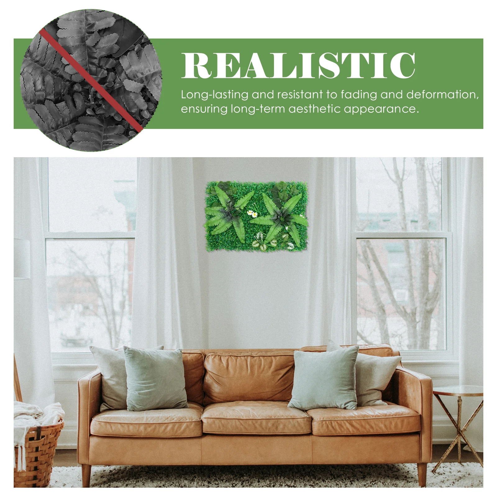 

Artificial Hedge Plant Wall Panel Realistic Decorative Greenery Background Wall Decor for Indoor Outdoor Wedding Hotel Fence