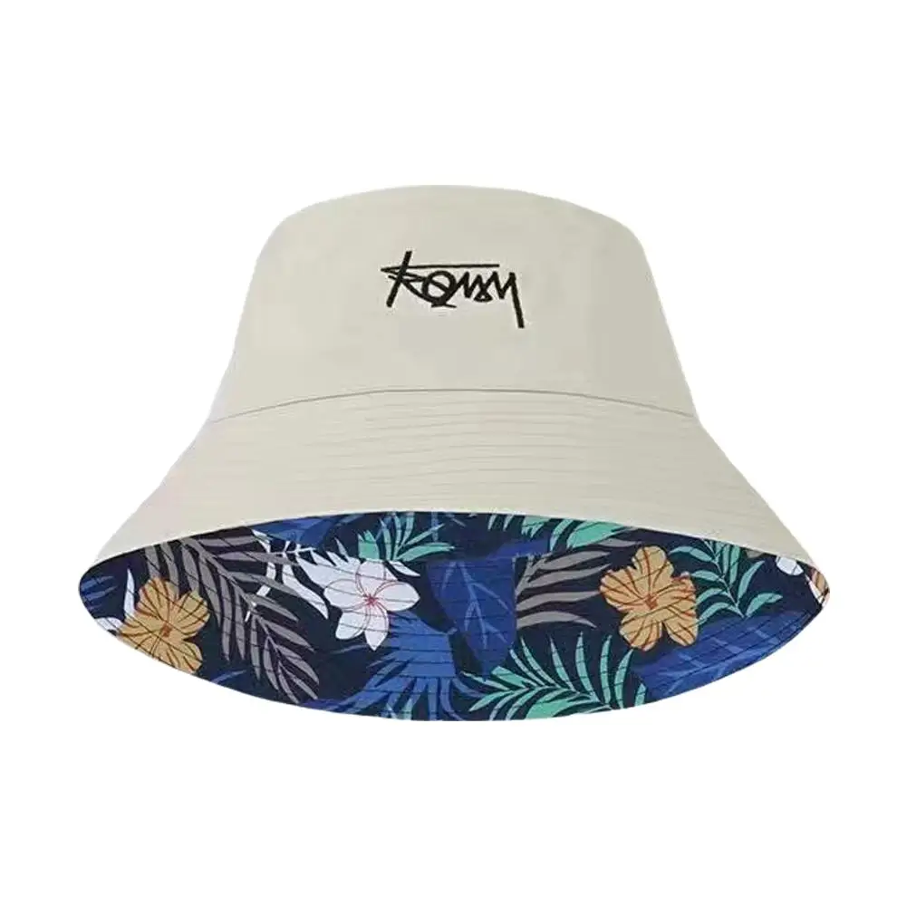 Panama Bucket Hats Fashion Print Fisherman Hat Summer Sun Hats For Women Men Double Side Wear Reversible Outdoor Fishing