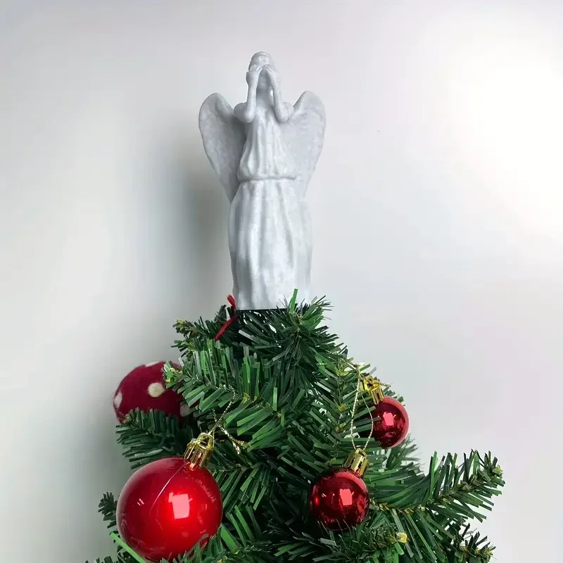 Elegant 3D Printed Weeping Angel Ornament - Perfect For Christmas Tree & Holiday Decor, Versatile Indoor Use