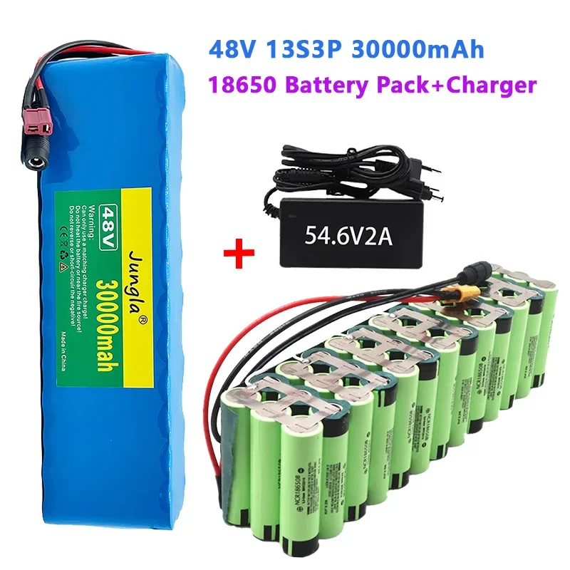 100% original 13S3P 48V 30Ah 1000W Li ion battery 54.6V   electric scooter  with BMS+charger T DC