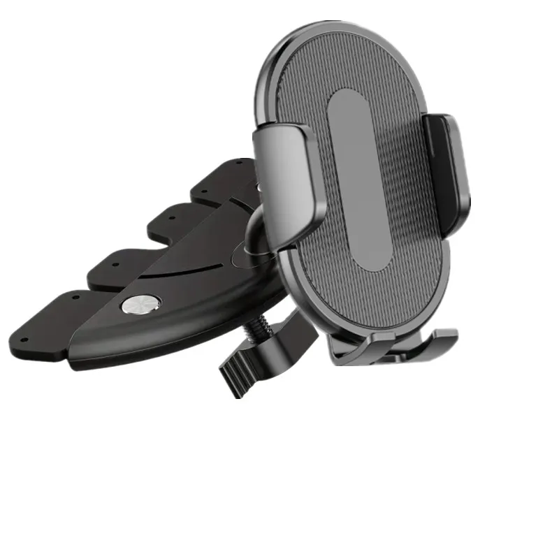 車載CDスロット用スマホホルダー、携帯スタンド、重力式車載ホルダー、CD-ROMナビゲーションクレードル、iPhone、Samsung、Xiaomi、Huawei対応