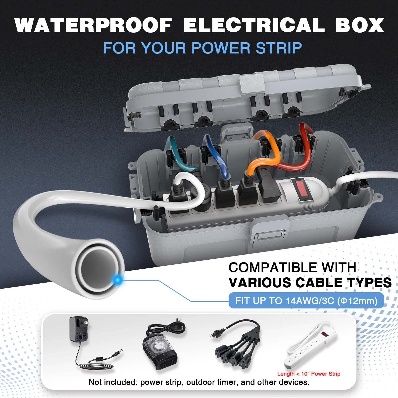 IP54 Waterproof Electrical Box - Outdoor Power Lead Cover review and price
