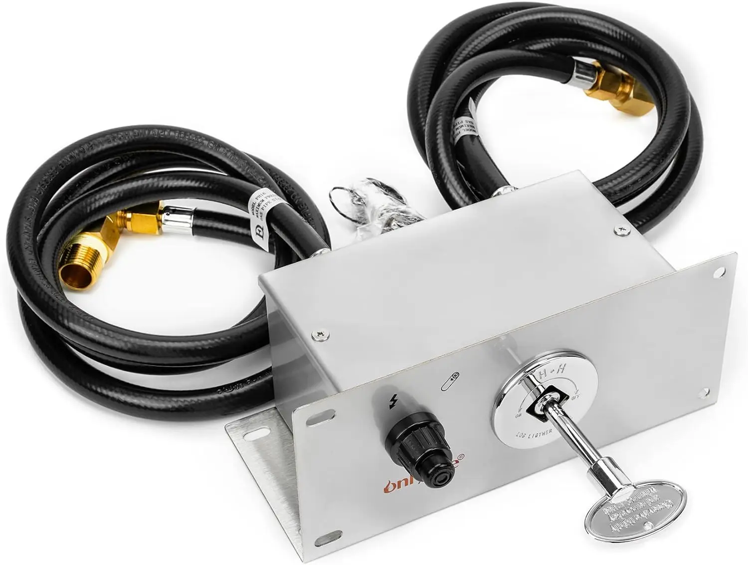 

All-in-One Natural Gas Fire Pit Ignition System Kit (Includes Electronic Igniter, Key Valve, PVC Hose, Fittings)
