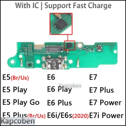 Usb Dock Charger Connector for Motorola Moto E5 E6 E6i E6S E7 E7i Play Go Plus Power Charging Board Module Flex Ports