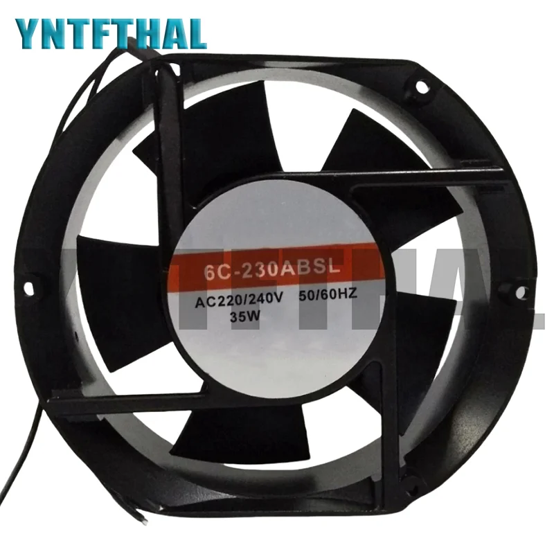 

Well Tested 6C-230ABSL Cooling Fan AC 220V/240V 35W 50/60HZ 17251 17CM 172*150*51MM 2 Wires