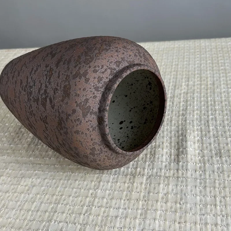New Chinese Frosted Ceramic Vase Retro Creative Home Ornament Art Vase for Living Room Soft Decoration Jewelry Display
