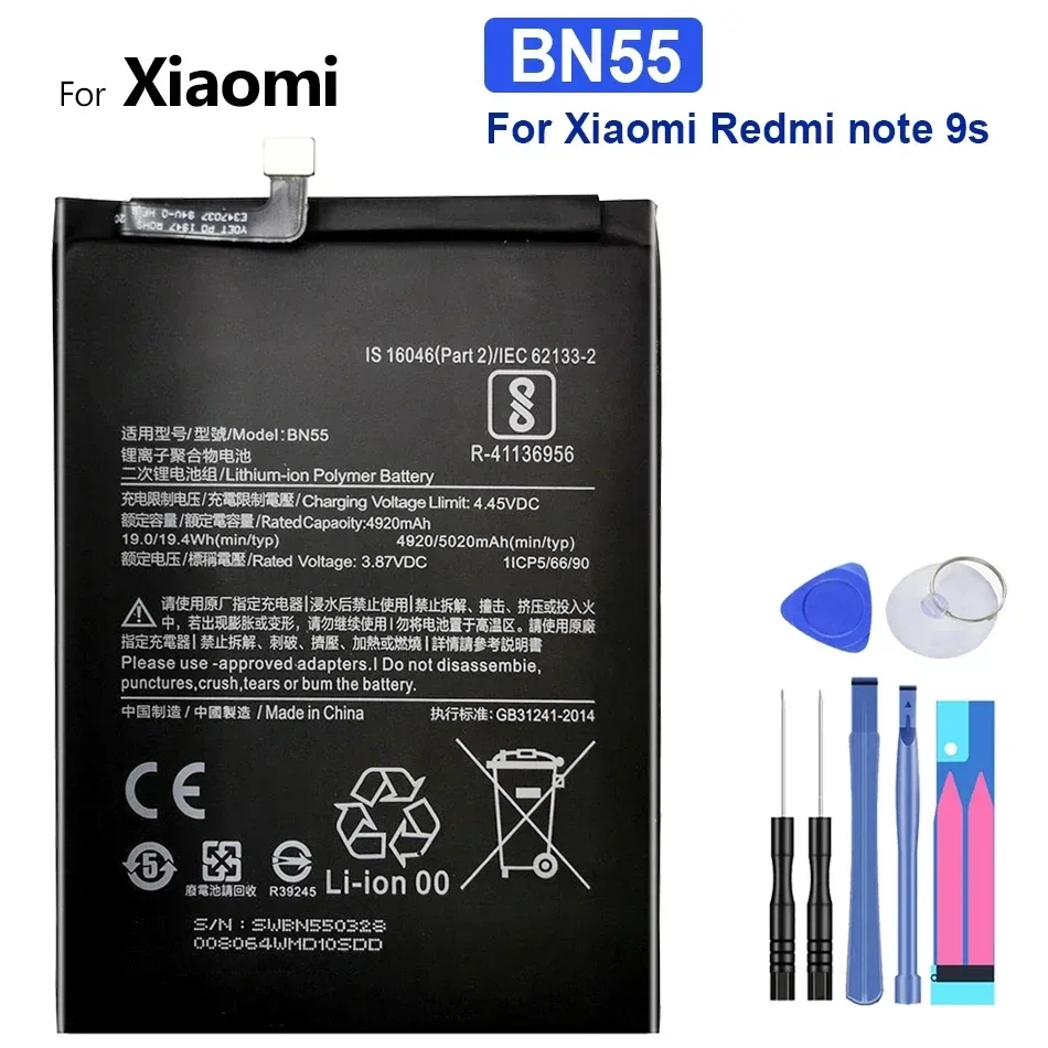 BN62 BN54 BN55 Mobile Phone Battery For Xiaomi Redmi Note 9 9S Note9 Note9S 5G 10X 4G