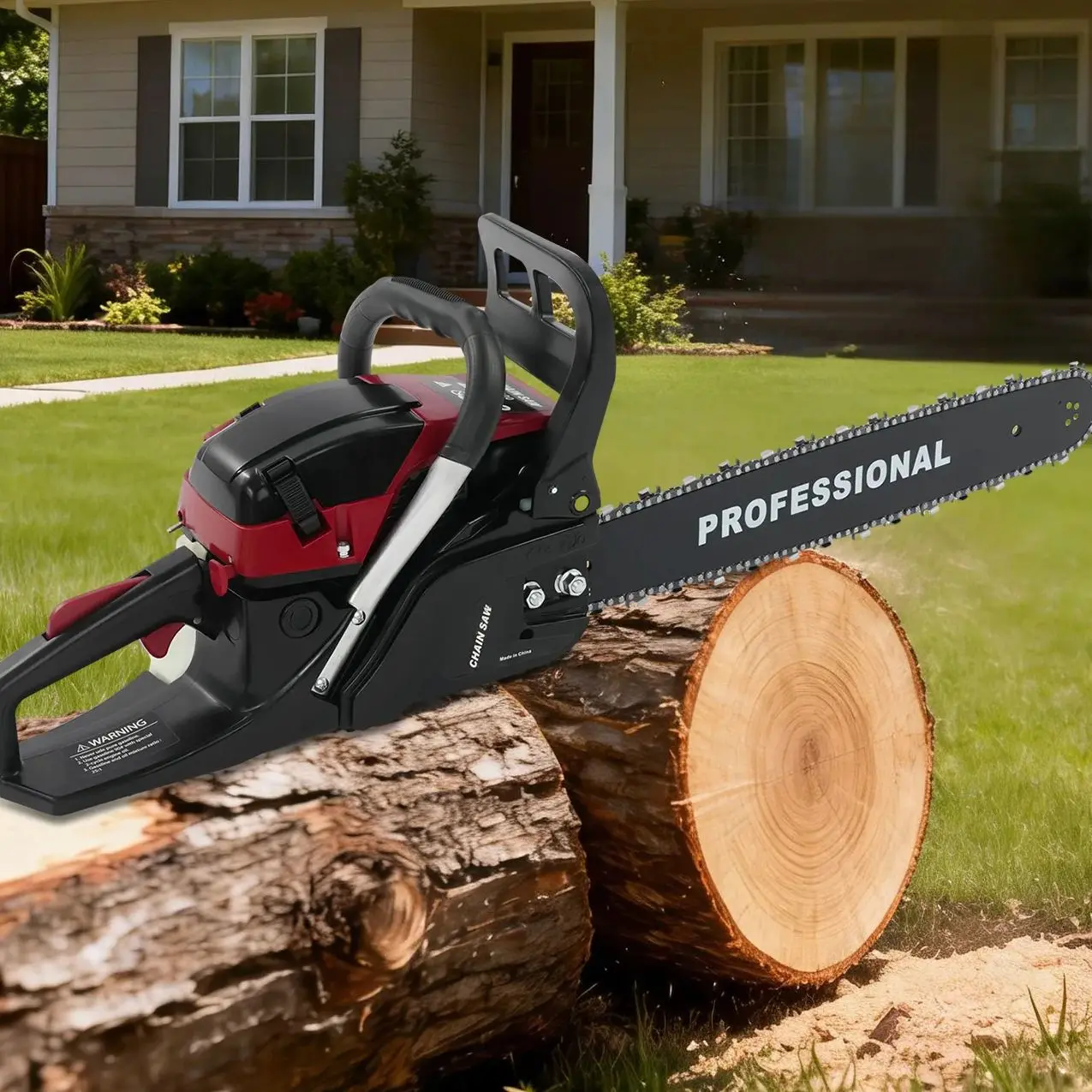 

58cc 2 Stroke Gas Chainsaw 20 inch Gasoline Powered Chain Saw 2400W Wooden Saw 2 Cycle Air-cooled Engine Wood Cutting