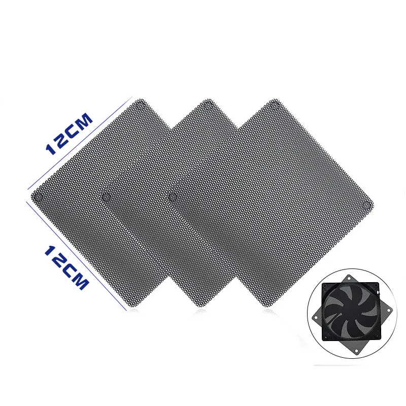 5pcs/lot 12*12cm Computer Case Fan Filter Mesh PC Fan Dust Filter Net Dustproof Mesh Cooling Ultra Fine Dustproof Cover